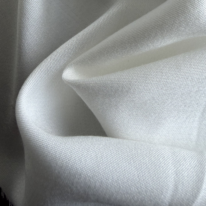 Close-Up of Smooth Shiny Aloe Vera Modal Satin Texture