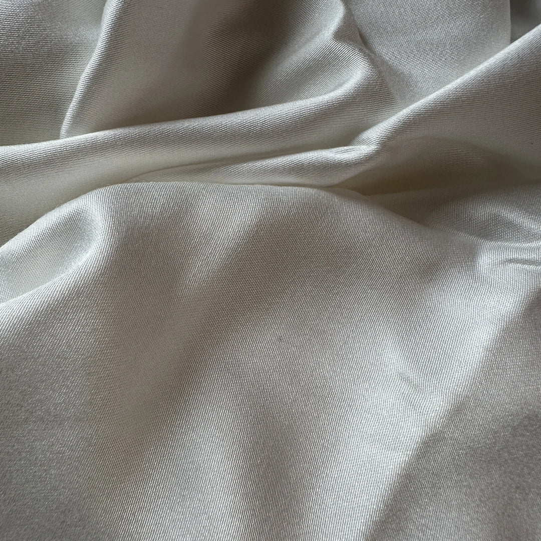 100% banana satin fabric with smooth silky surface and elegant natural sheen