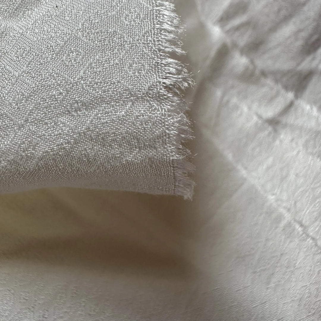 Natural undyed banana fiber textile with earthy tone