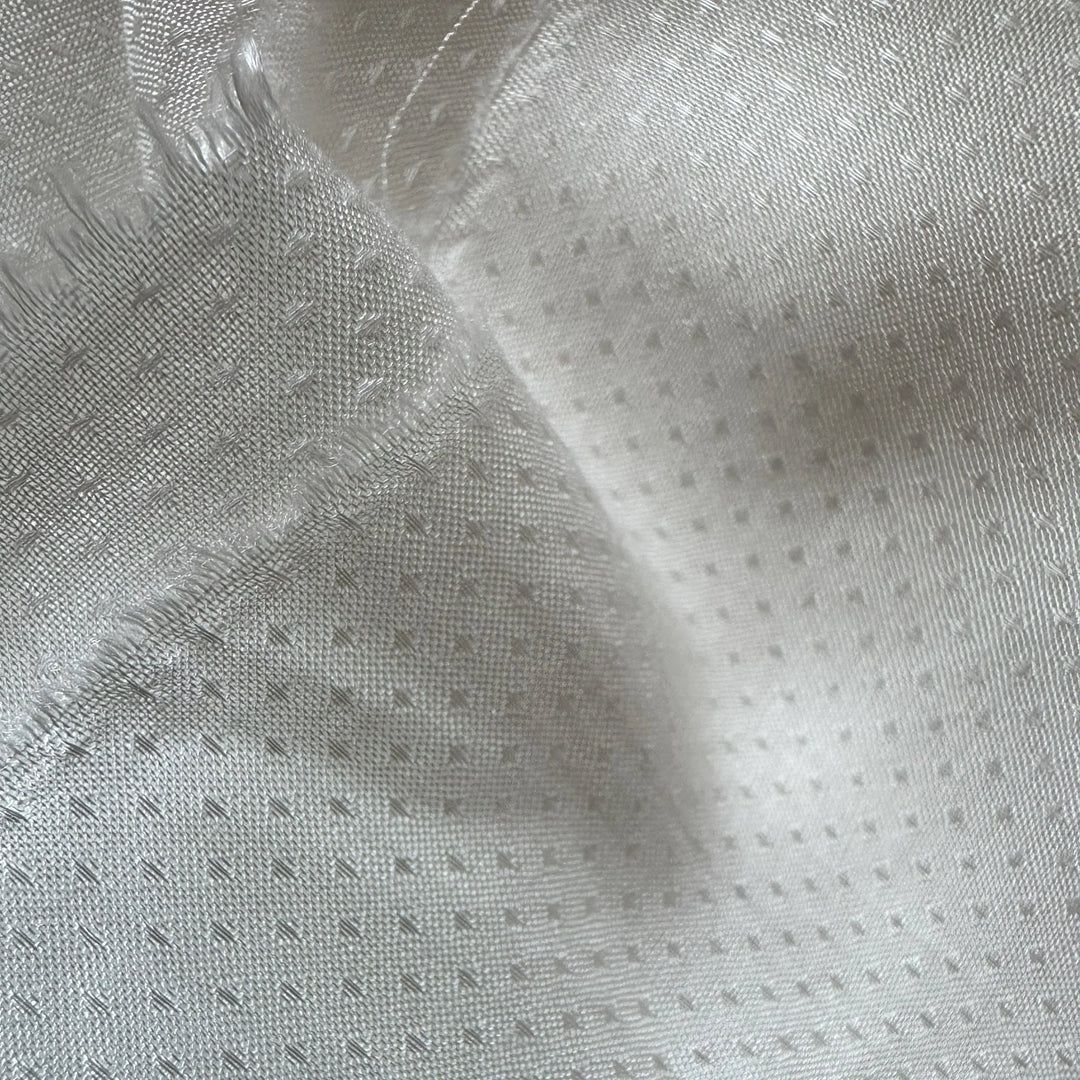 Dotted dobby weave banana fabric with natural texture