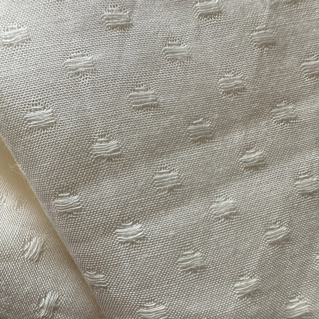 Sustainable circle dobby design fabric made from 100% banana fibers