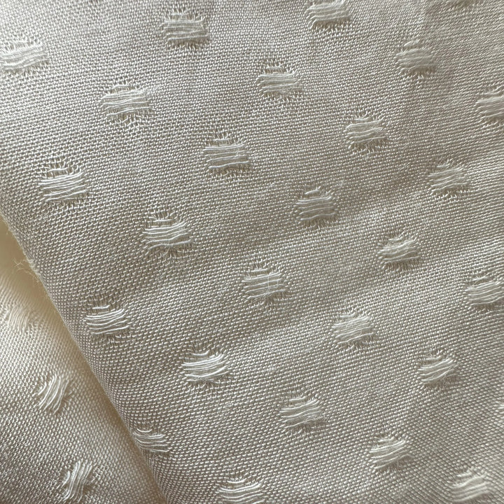 Sustainable circle dobby design fabric made from 100% banana fibers