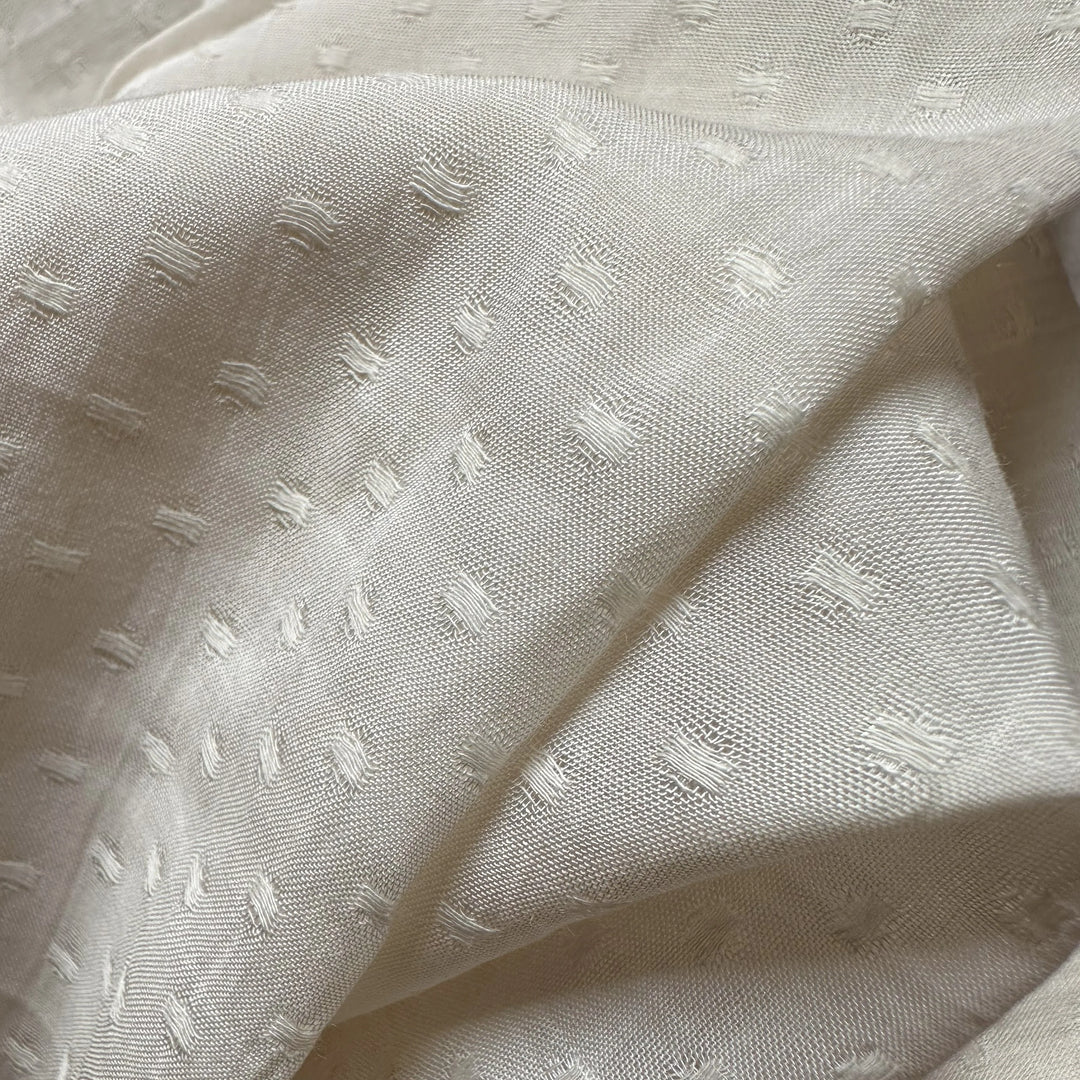 100% banana fabric with circle dobby weave design