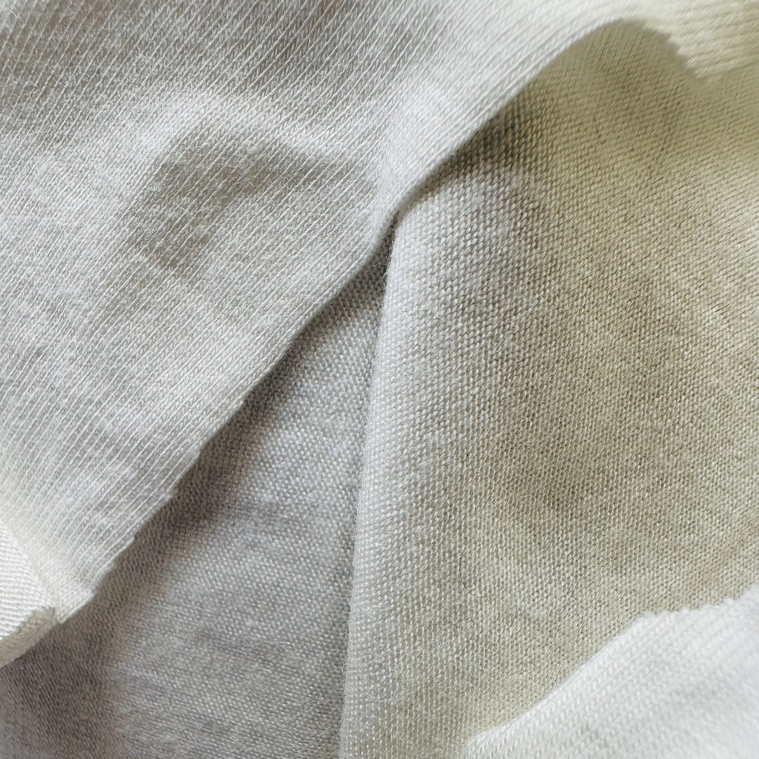 95% Banana 5% Lycra Knitted Fabric Used to make t-shirt, leggings, and a sports bra