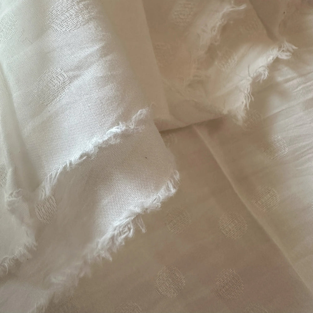 Bamboo Leno Weave Fabric – Open weave for breathable scarves and overlays