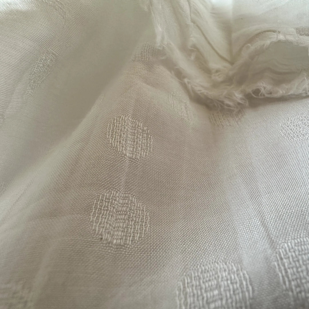 Bamboo Leno Weave Fabric – Open weave for breathable scarves and overlays