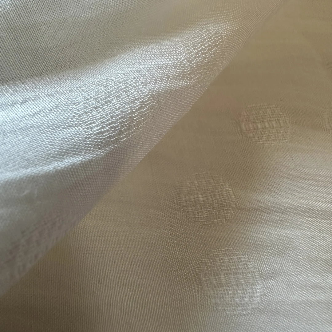 Bamboo Leno Weave Fabric – Open weave for breathable scarves and overlays
