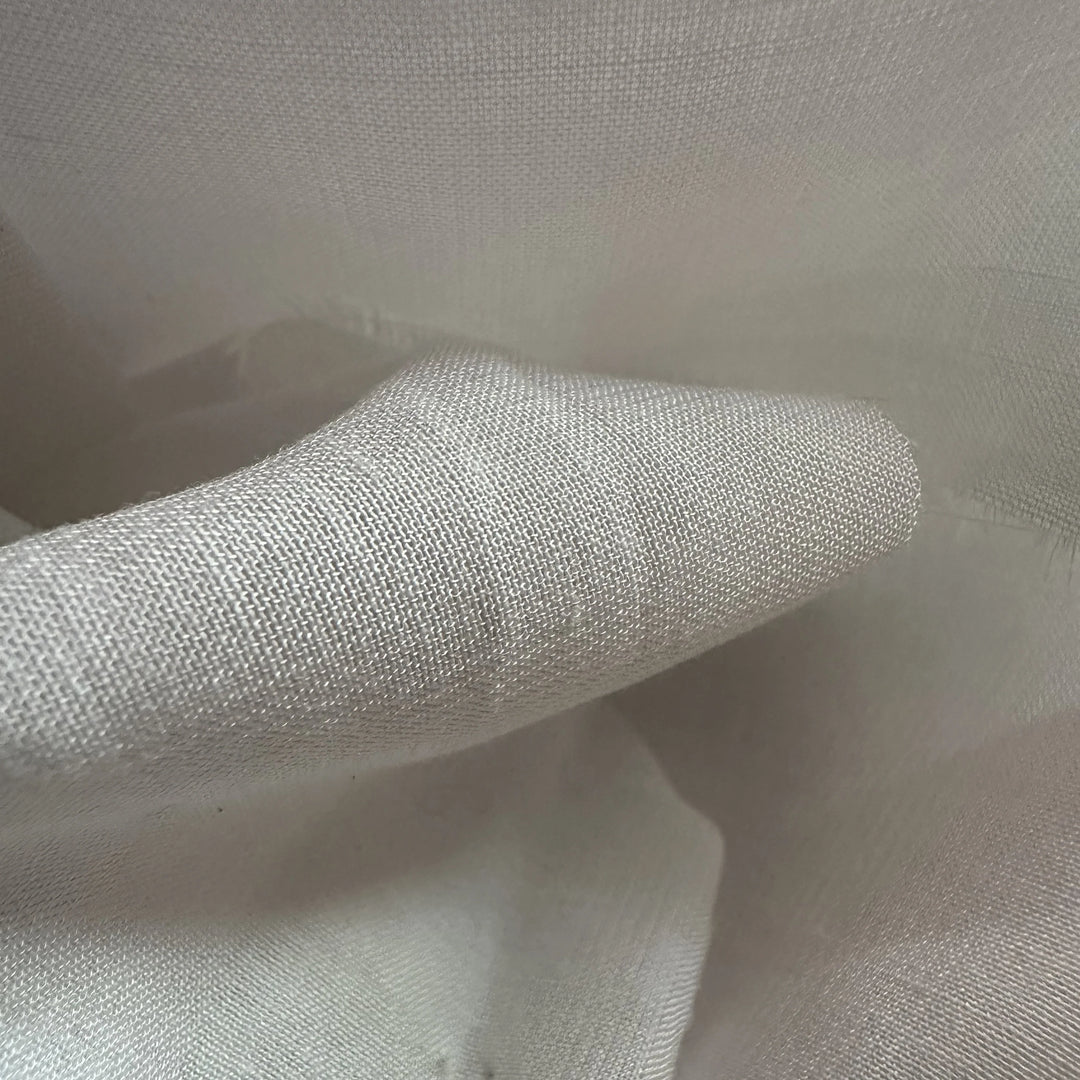 Organic bamboo cotton fabric in natural finish, soft and breathable for sustainable shirts and summer wear