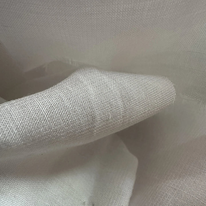 Organic bamboo cotton fabric in natural finish, soft and breathable for sustainable shirts and summer wear