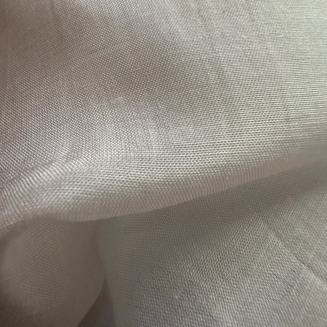 85% organic bamboo 15% silk fabric with a soft, airy texture and natural elegant drape