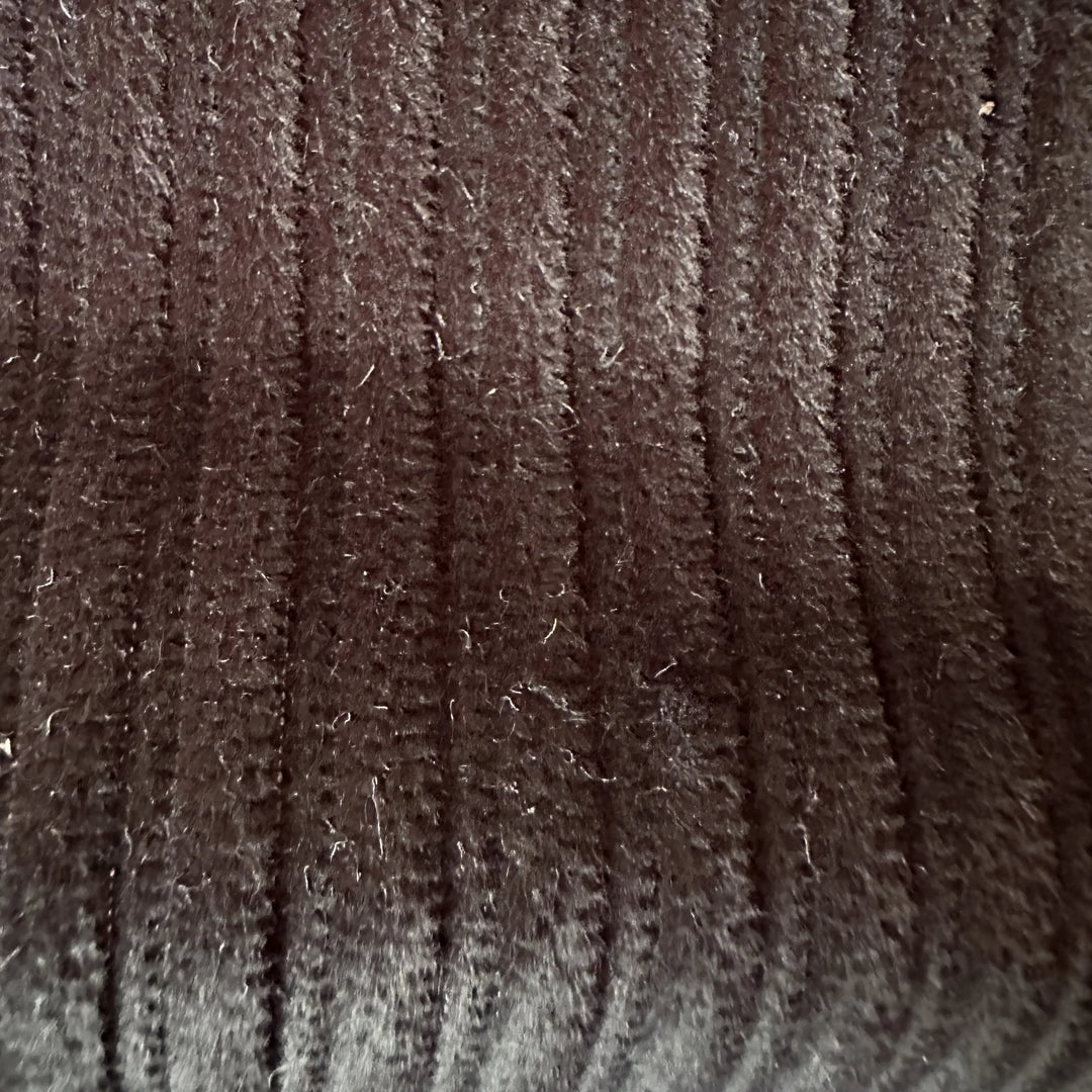 Black Organic Cotton Corduroy Fabric 6 Wales – Sustainable Heavyweight Fabric for Jackets and Pants