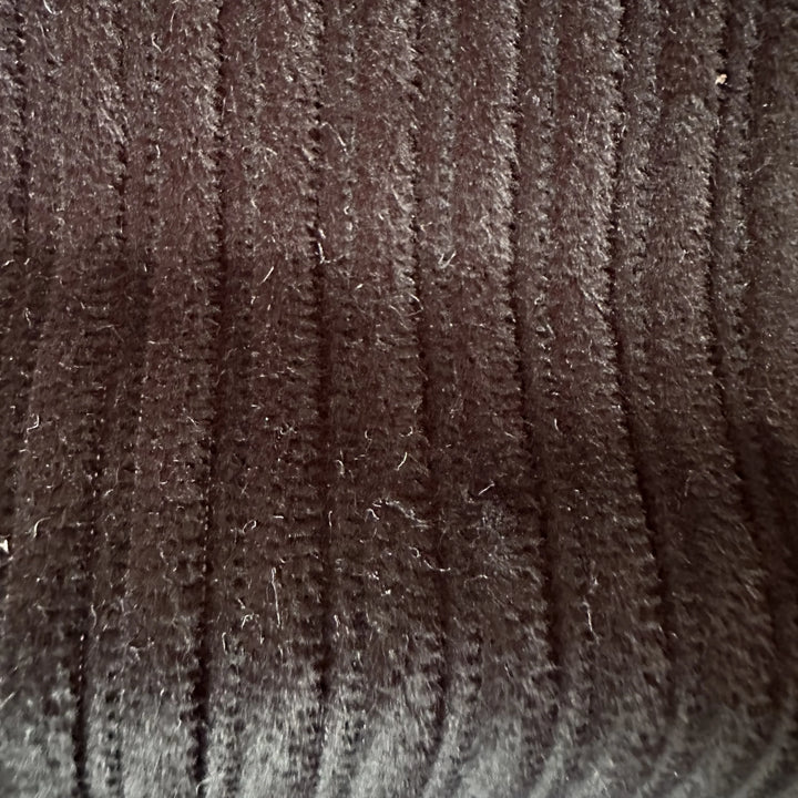Black Organic Cotton Corduroy Fabric 6 Wales – Sustainable Heavyweight Fabric for Jackets and Pants