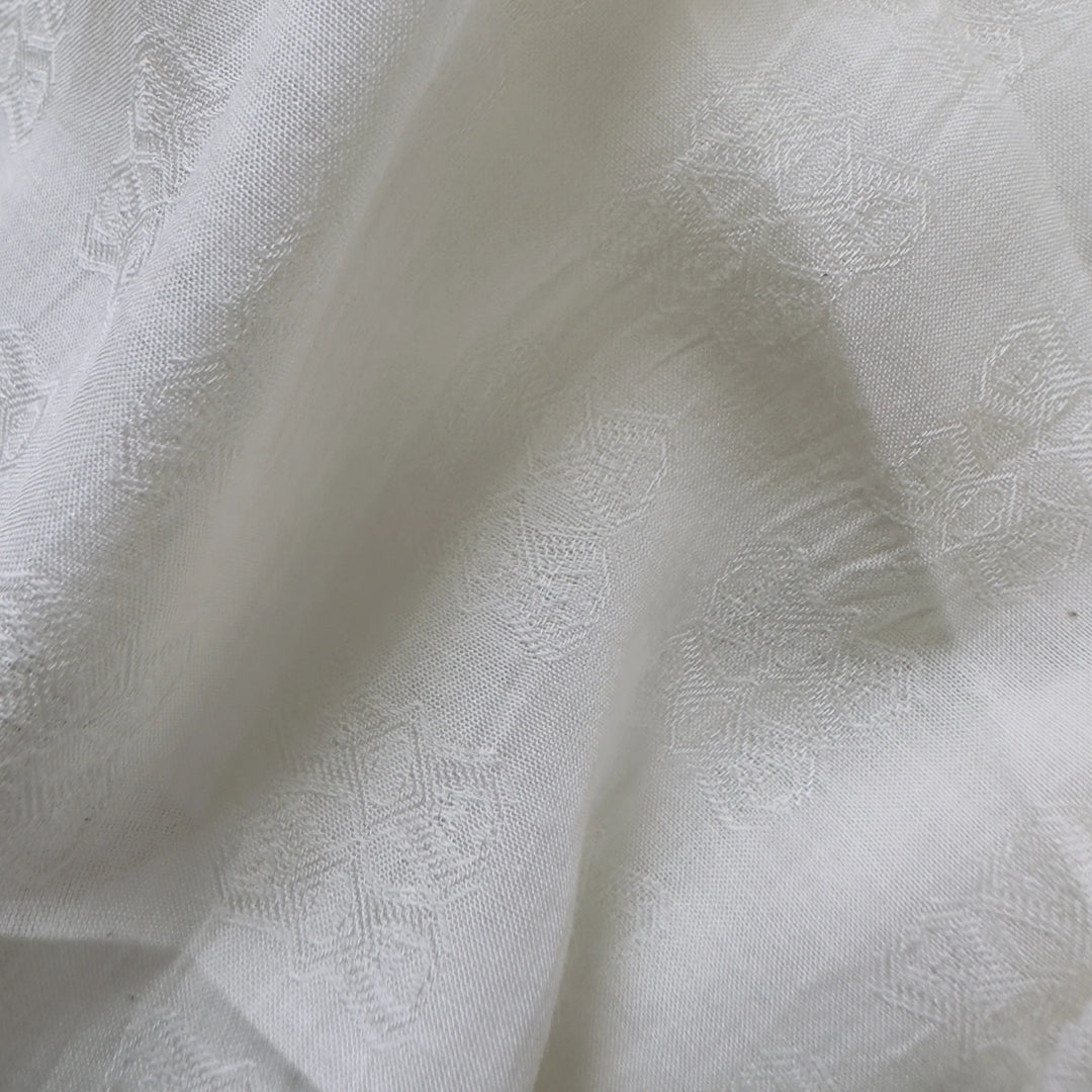 Close-up texture of 100% organic corn fabric, breathable lightweight plant-based fabric for sustainable clothing