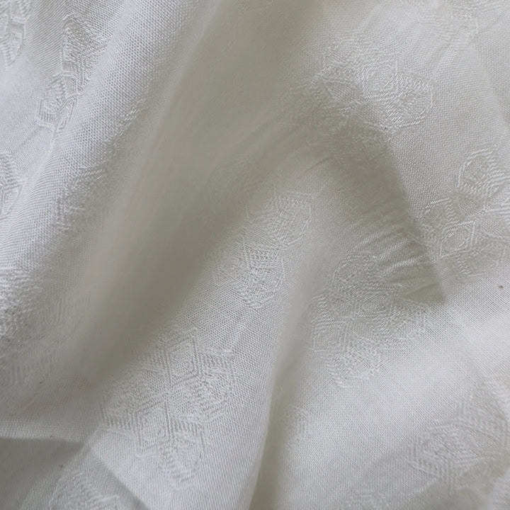 Close-up texture of 100% organic corn fabric, breathable lightweight plant-based fabric for sustainable clothing