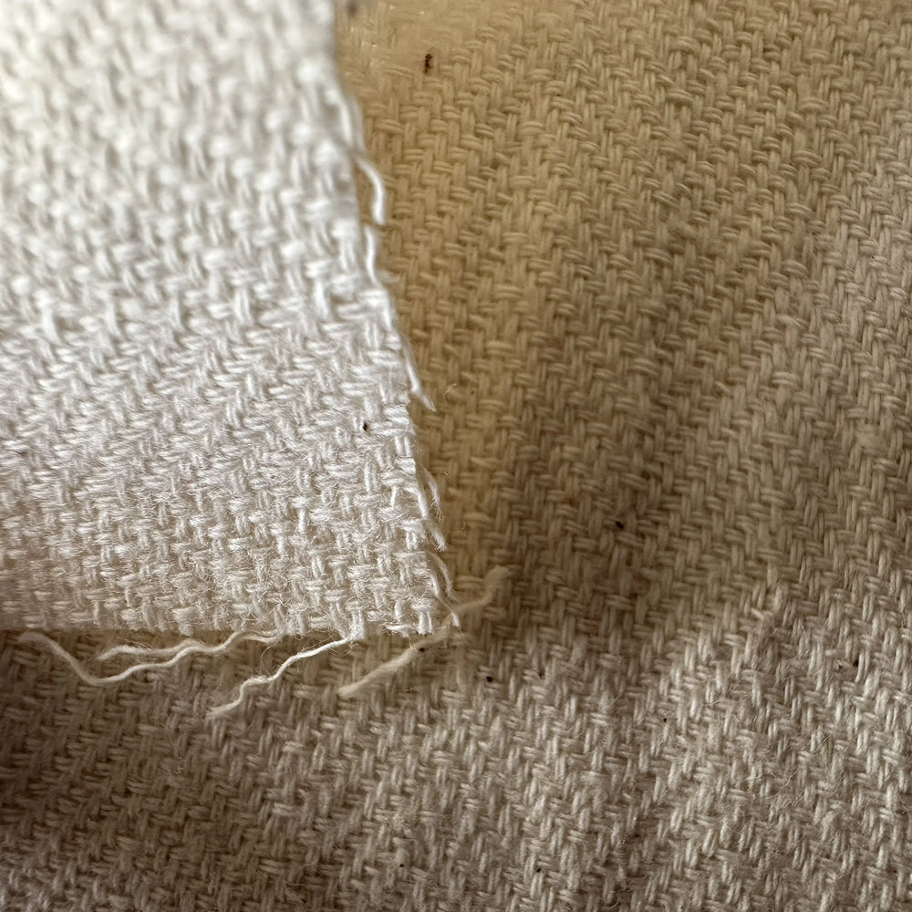 Eco-friendly Kala Cotton Fabric with herringbone weave pattern for apparel and home textiles