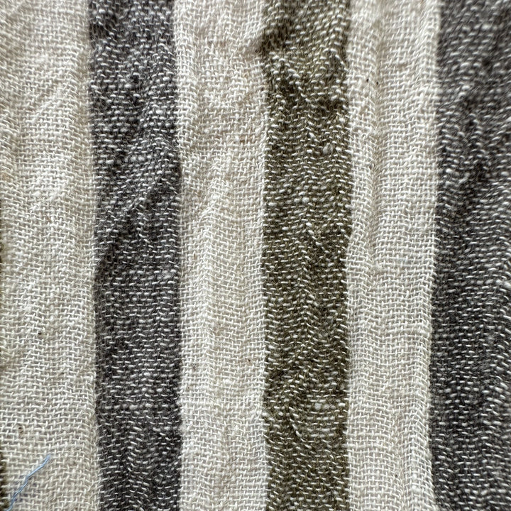 Handwoven Stripe Yarn Dyed Kala Cotton Fabric