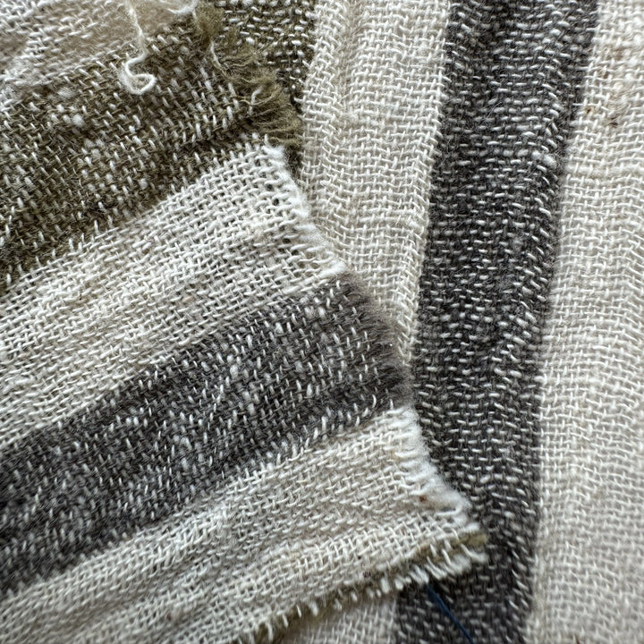 Handwoven Stripe Yarn Dyed Kala Cotton Fabric