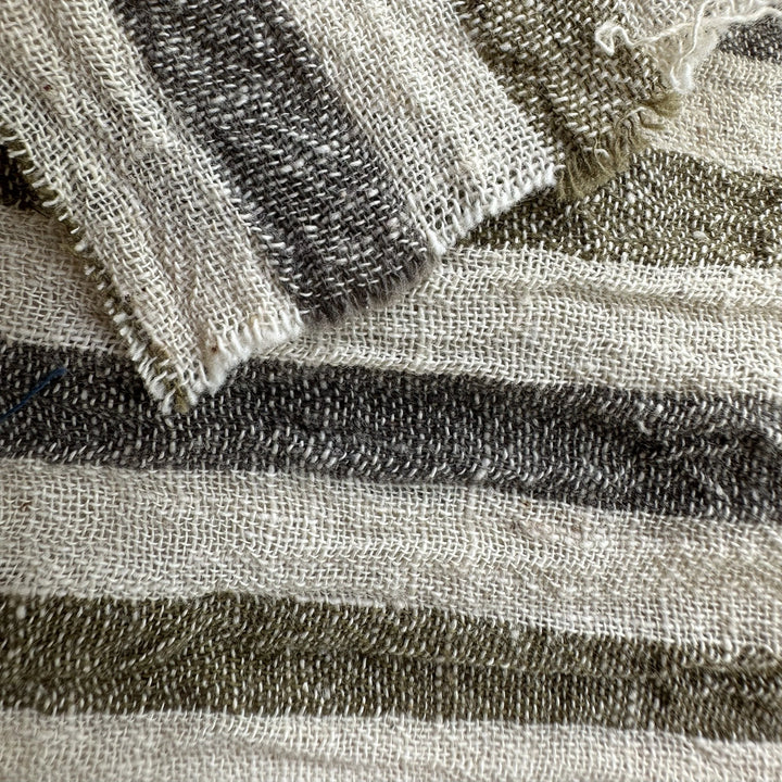 Handwoven Stripe Yarn Dyed Kala Cotton Fabric
