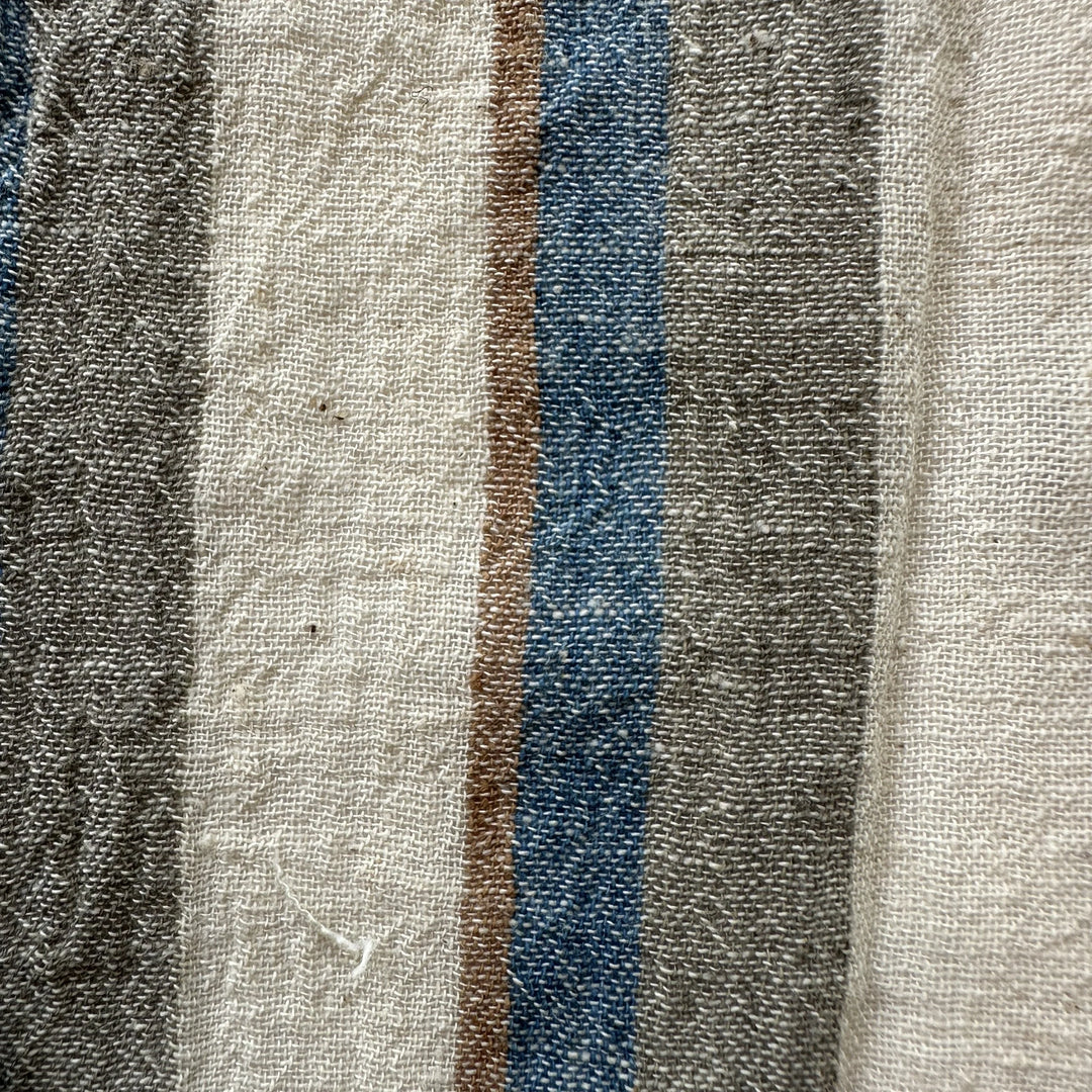 Handwoven Yarn Dyed Indigo Stripe Kala Cotton Fabric