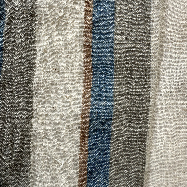 Handwoven Yarn Dyed Indigo Stripe Kala Cotton Fabric