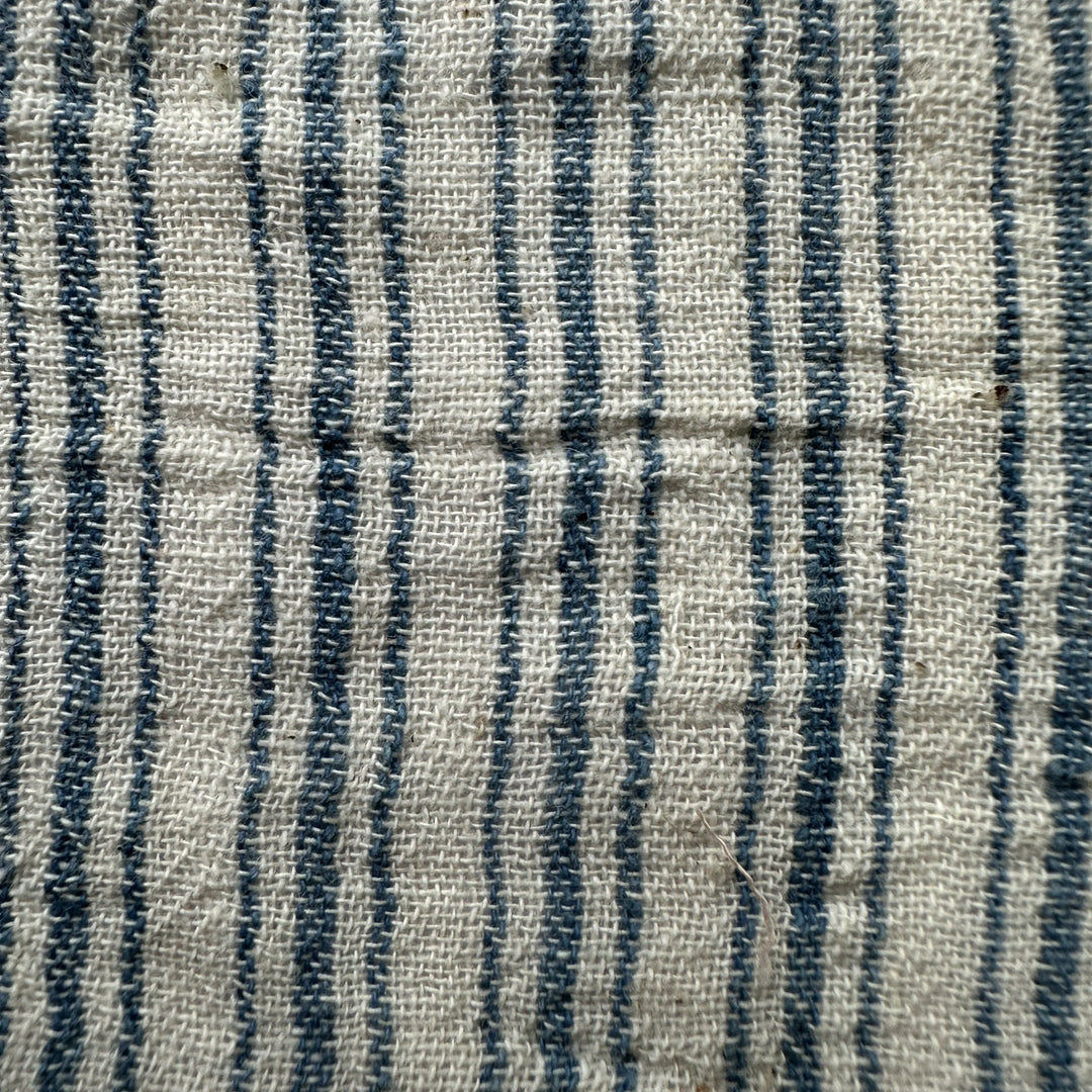 Handwoven Multistripe Yarn Dyed Indigo Kala Cotton Fabric