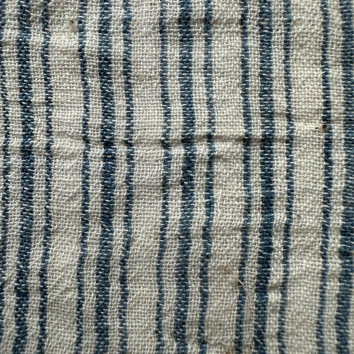 Handwoven Multistripe Yarn Dyed Indigo Kala Cotton Fabric