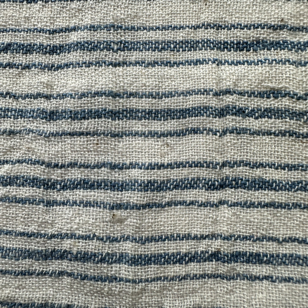 Handwoven Multistripe Yarn Dyed Indigo Kala Cotton Fabric