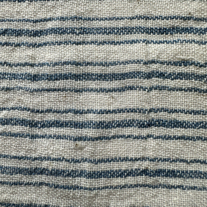 Handwoven Multistripe Yarn Dyed Indigo Kala Cotton Fabric