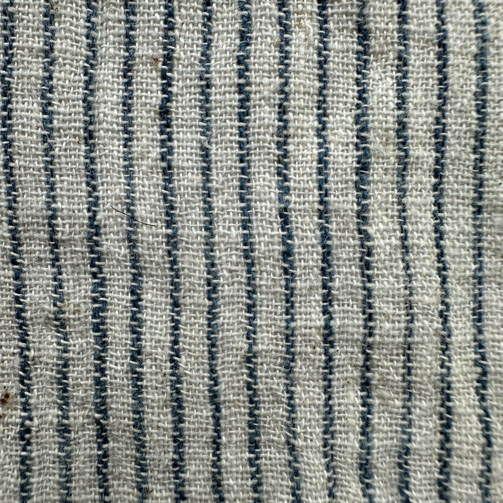 Handwoven Multistripe Yarn Dyed Indigo Kala Cotton Fabric
