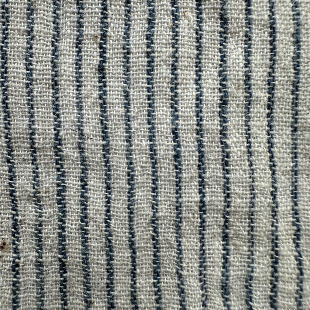 Handwoven Multistripe Yarn Dyed Indigo Kala Cotton Fabric