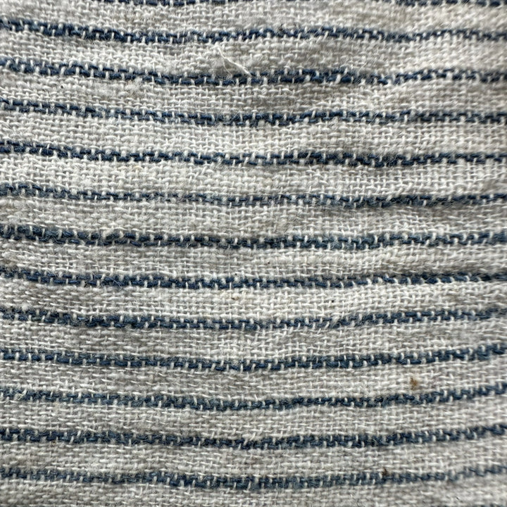 Handwoven Multistripe Yarn Dyed Indigo Kala Cotton Fabric