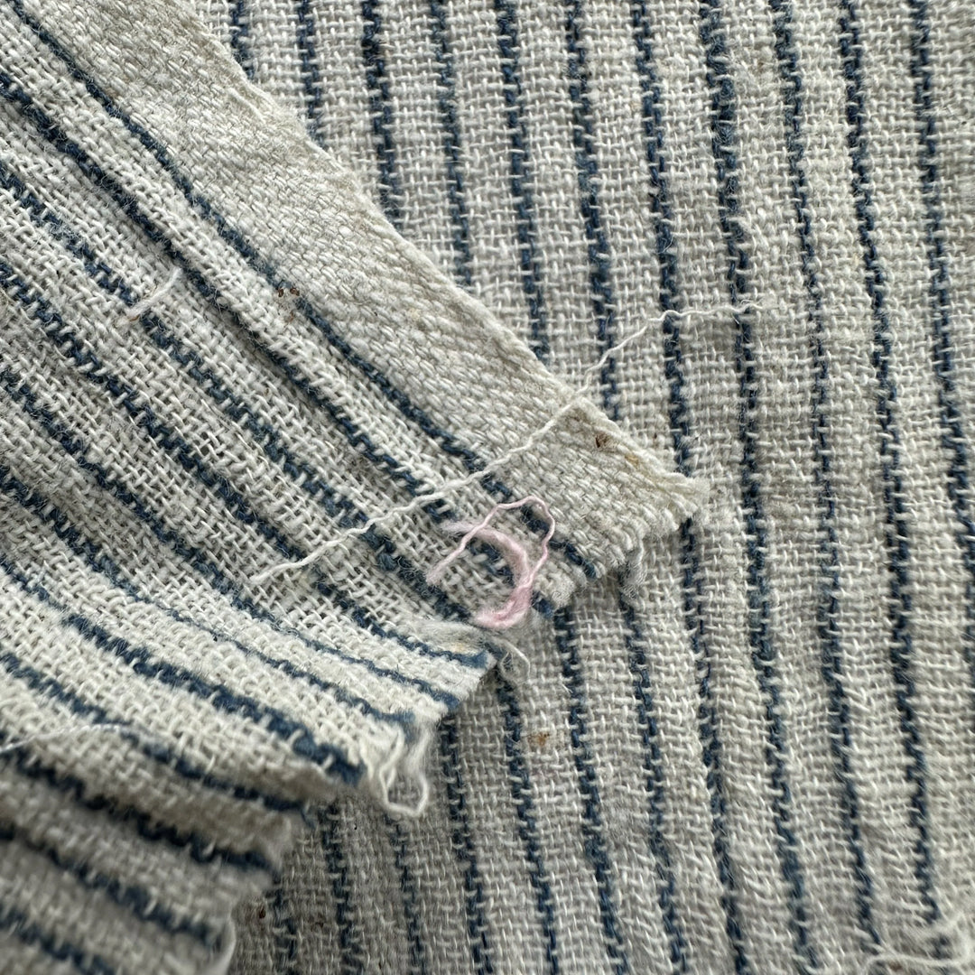 Handwoven Multistripe Yarn Dyed Indigo Kala Cotton Fabric