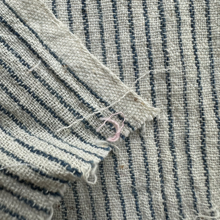 Handwoven Multistripe Yarn Dyed Indigo Kala Cotton Fabric