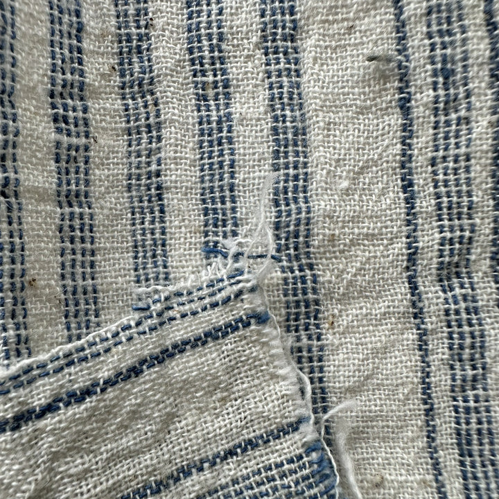 Handwoven Multistripe Yarn Dyed Indigo Kala Cotton Fabric