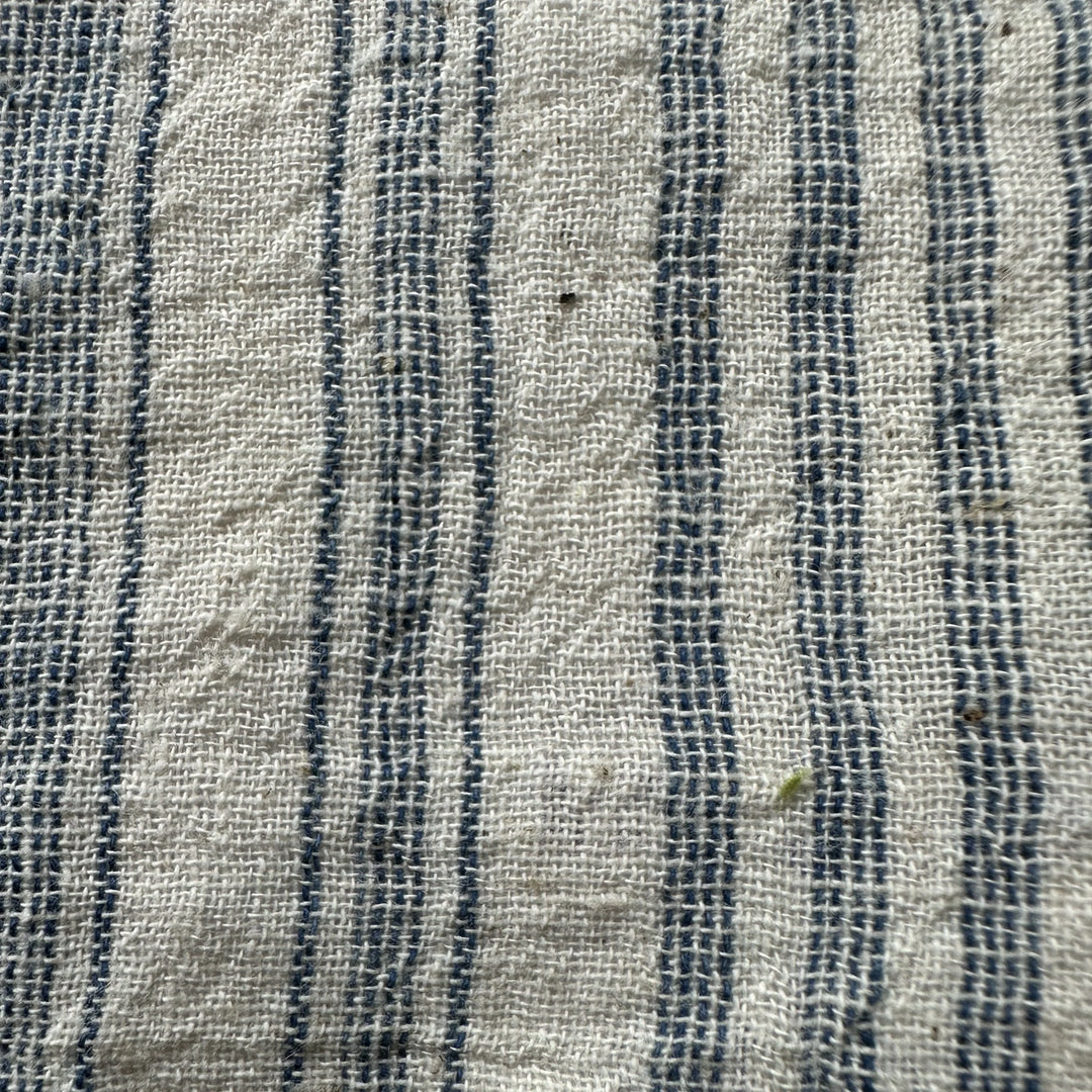 Handwoven Multistripe Yarn Dyed Indigo Kala Cotton Fabric