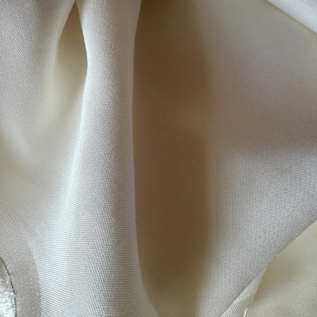 Natural Lotus fiber satin fabric GSM 110 suitable for eco fashion, luxury textiles, and apparel design