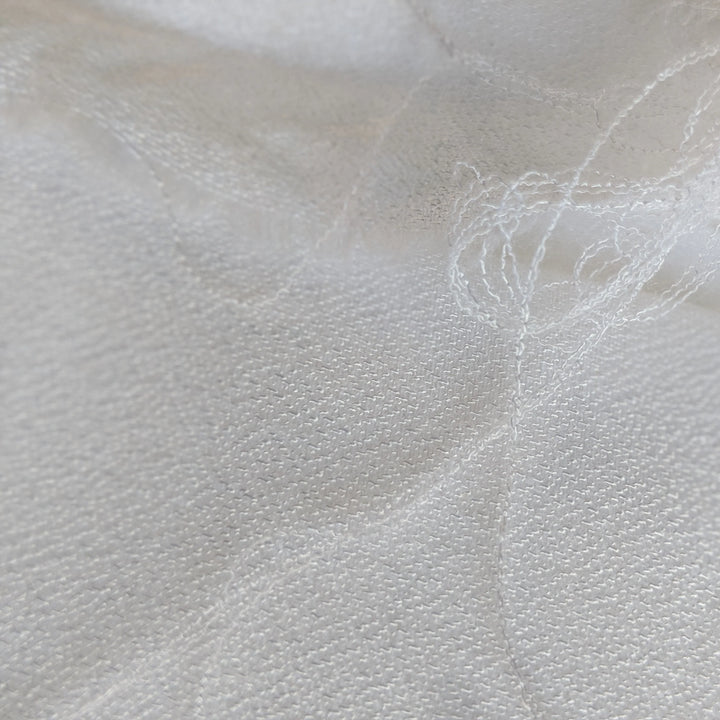 Close-up of milk fiber fabric threads showing eco-sourced craftsmanship.