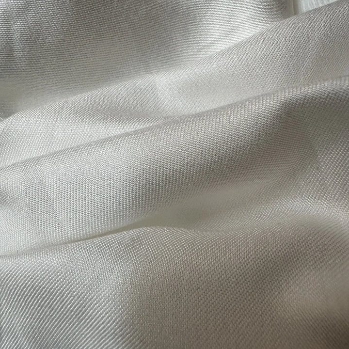 Sustainable pineapple fiber satin fabric texture breathable natural fabric close view