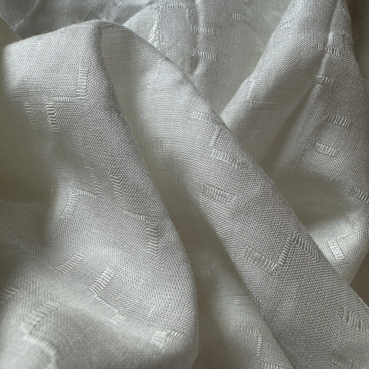 Natural rose petal fiber fabric displayed in raw RFD form for custom dyeing and artisanal processes