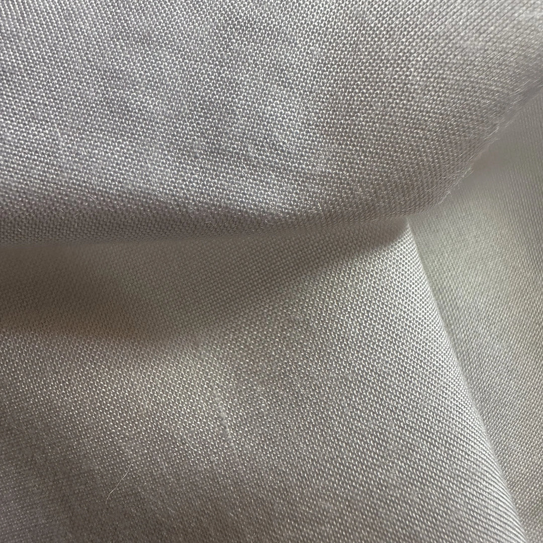 Close-up of organic soybean fiber plain weave fabric showing even surface