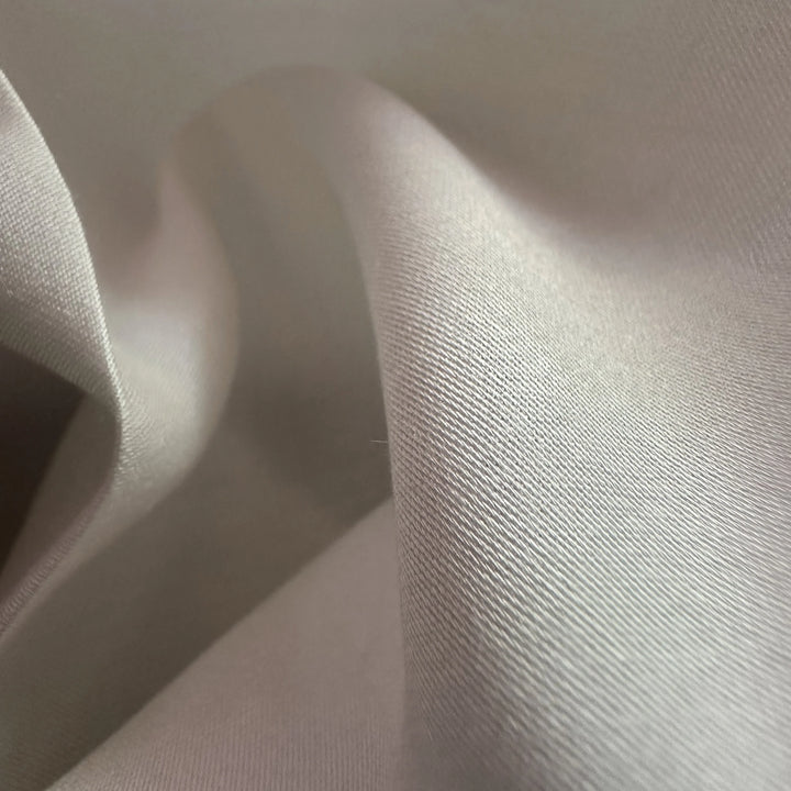Lightweight organic sugarcane fibre satin fabric with elegant drape
