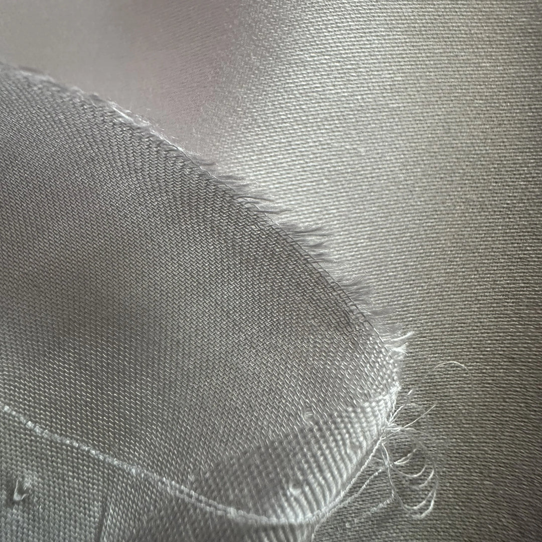 RFD organic sugarcane fibre satin fabric suitable for natural dyeing