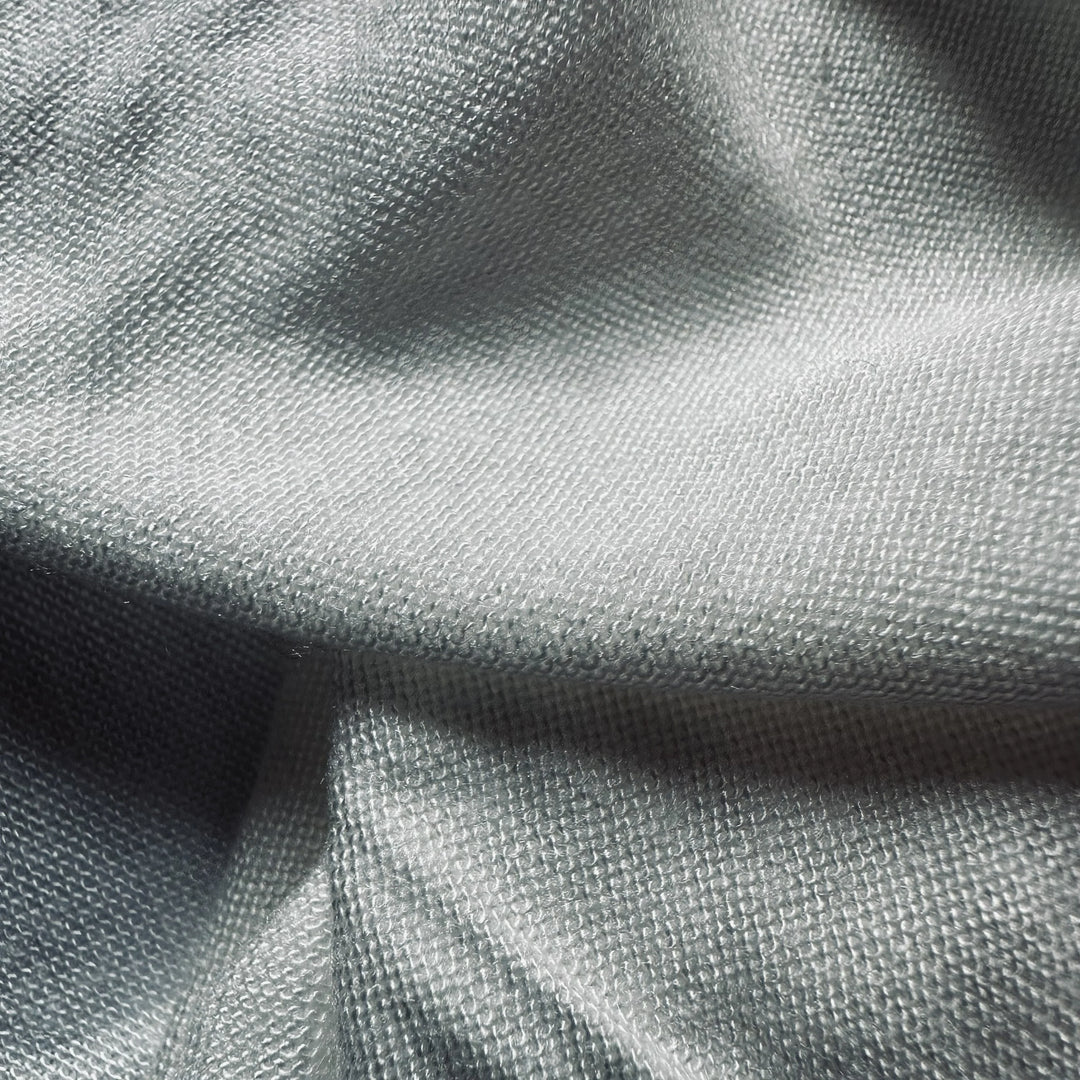 Close-up view of soybean fiber knit fabric highlighting fine texture and softness