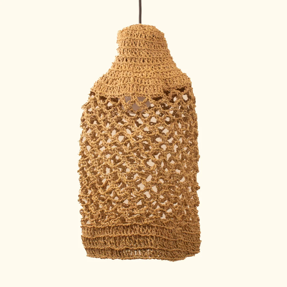 Rustic-style wheat grass lamp shade for cozy spaces