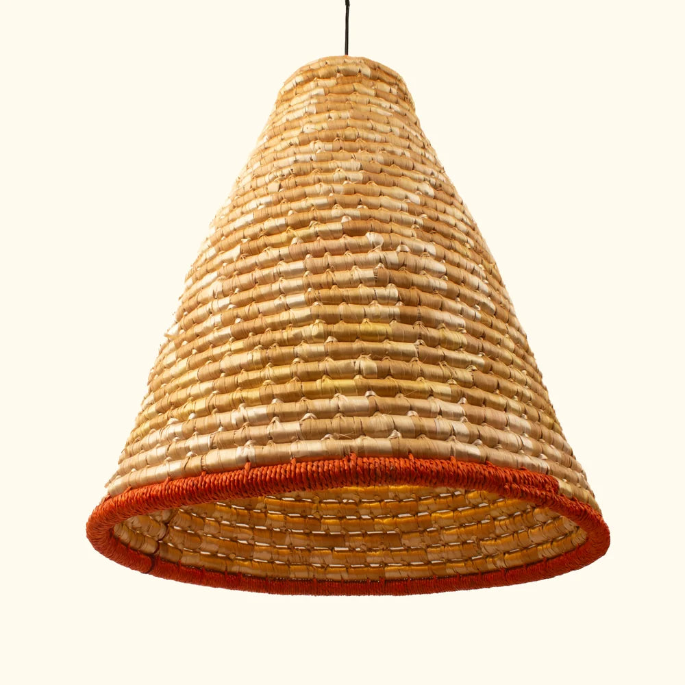 Decorative wheat grass lamp shade for warm lighting ambiance