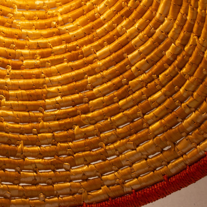 Artistic wheat grass lamp shade with fine weaving pattern