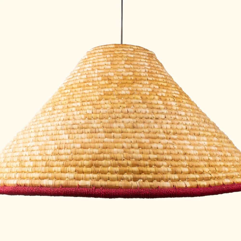 Azo-free dyed wheat grass lamp shade for eco-friendly interiors