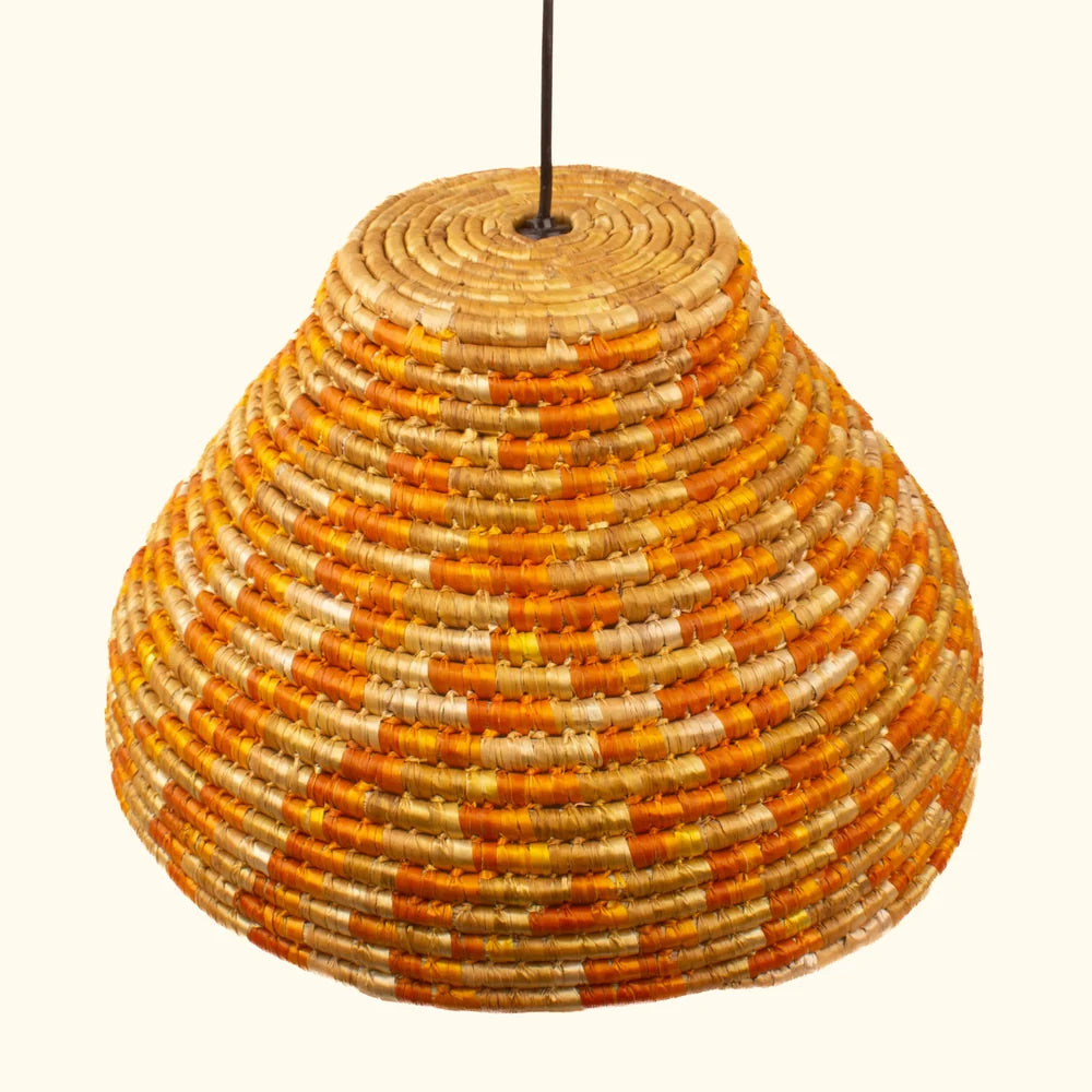 Sustainable wheat grass lamp shade for living room décor