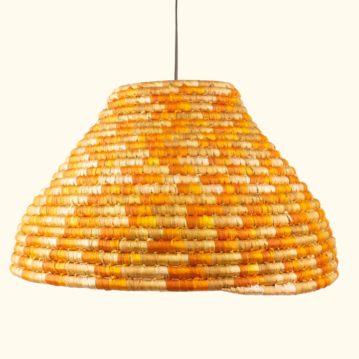 Artisan-made wheat grass hanging lamp shade for modern homes