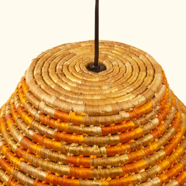 Handmade wheat grass lamp shade for eco-conscious spaces